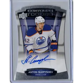 2015-16 UD Contours Rookies Auto Anton Slepyshev 280/499 Edmonton Oilers