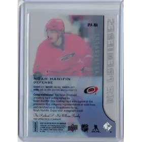 2015-16 UD Ice Premieres Rookie Auto Noah Hanafin 214/499 Carolina Hurricanes