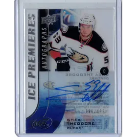 2015-16 UD Ice Premieres Rookie Auto Shea Theodore 96/499 Anaheim Ducks