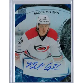 2015-16 UD Trilogy Rookie Premiere Auto Brock McGinn Level 2 159/199 Carolina Hurricanes