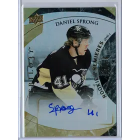2015-16 UD Trilogy Rookie Premiere Auto Daniel Sprong 235/499 Pittsburgh Penguins