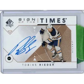 2018 -19 UD SP Authentic Sign of the Times Tobias Rieder Edmonton Oilers