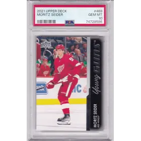 2021-22 Upper Deck 469 Moritz Seider PSA 10 (Young Guns)