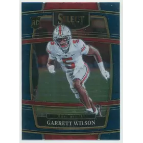 2022 Panini Select Draft Picks - Garrett Wilson #4 Concourse Blue Parallel