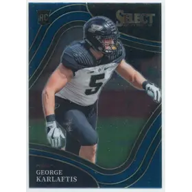 2022 Panini Select Draft Picks - George Karlaftis #123 Field Level Blue Parallel