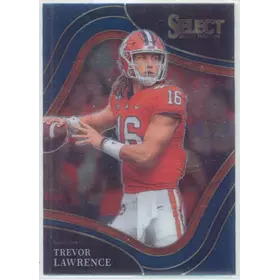 2022 Panini Select Draft Picks - Trevor Lawrence #136 Field Level Blue Parallel