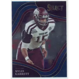2022 Panini Select Draft Picks - Myles Garrett #152 Field Level Blue Parallel
