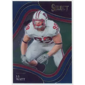 2022 Panini Select Draft Picks - J.J. Watt #175 Field Level Blue Parallel