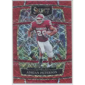 2022 Panini Select Draft Picks - Adrian Peterson #65 Red Lazer Prizm Parallel