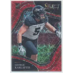 2022 Panini Select Draft Picks - George Karlaftis #123 Red Lazer Prizm Parallel
