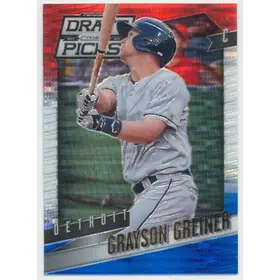 2014 Panini Prizm Perennial Draft Picks - Grayson Greiner #11 Red White & Blue Pulsar Prizm Parallel
