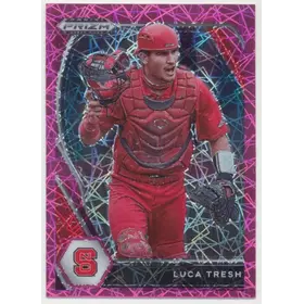 2021 Panini Prizm Draft Picks - Luca Tresh #PDP214 Pink Velocity Prizm Parallel