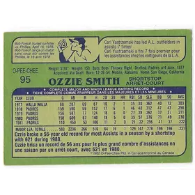 1982 O-Pee-Chee #95 Ozzie Smith *