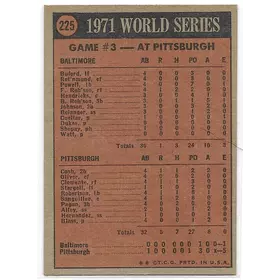 1972 Topps #225 1971 World Series Game 3 (Manny Sanguillen) *