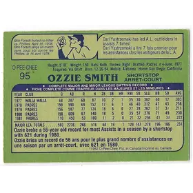 1982 O-Pee-Chee #95 Ozzie Smith *