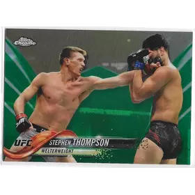 2018 Topps UFC Chrome Refractor Green #54 Stephen Thompson (40/99)