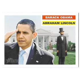 2009 Topps Heritage American Heroes #133 Abraham Lincoln & Barack Obama