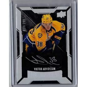 2015-16 UD Black Lustrous Auto Silver Rookie Viktor Arvidsson  158/299