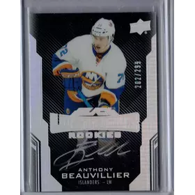 2016-17 UD Black Lustrous Rookie Silver Auto Anthony Beauvillier 202/299