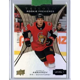 2019-20 UD Trilogy Rookie Premieres Vitaly Abramov  529/999