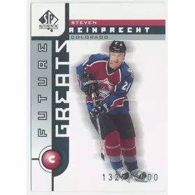 2001-02 SP AUTHENTIC - STEVEN REINPRECHT #122 FUTURE GREATS 1327/3500