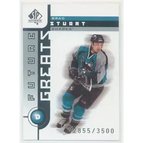 2001-02 SP AUTHENTIC - BRAD STUART #125 FUTURE GREATS 2855/3500