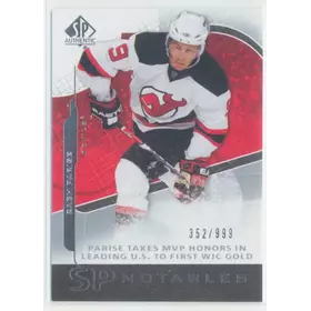 2008-09 SP AUTHENTIC - ZACH PARISE #160 SP NOTABLES 352/999