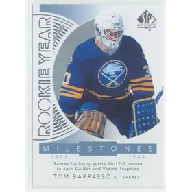 2017-18 SP AUTHENTIC - TOM BARRASSO #RYM-TB ROOKIE YEAR MILESTONES