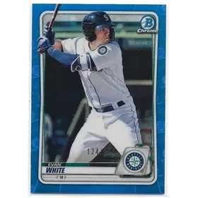 2020 Bowman Chrome Prospects Refractor Blue #BCP-77 Evan White (124/150)