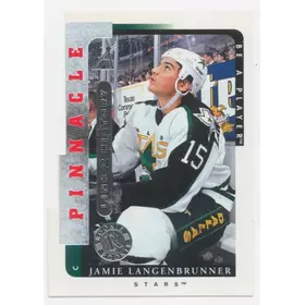 1996-97 PINNACLE BE A PLAYER - JAMIE LANGENBRUNNER #LTH-6A LINK 2 HISTORY