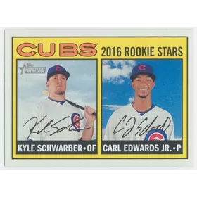 2016 Topps Heritage - Kyle Schwarber/Carl Edwards Jr. #161 Rookie Stars RC
