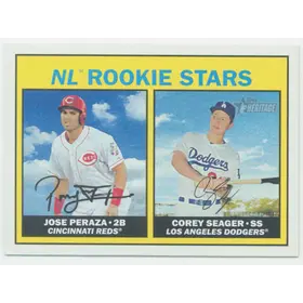2016 Topps Heritage - Jose Peraza/Corey Seager #168 Rookie Stars RC