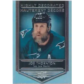 2019-20 TIM HORTONS - JOE THORNTON #HD-12 HIGHLY DECORATED