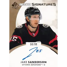 2023-24 SP Authentic Curated Signature SPC-JS Jake Sanderson 50/99