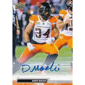 2023 Upper Deck CFL Autographs 65 David Mackie