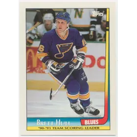 1991-92 TOPPS - BRETT HULL #20 TEAM SCORING LEADERS