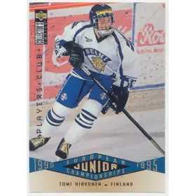 1995-96 COLLECTOR'S CHOICE - TOMI HIRVONEN #338 EUROPEAN JUNIOR CHAMPIONSHIPS PLAYER'S CLUB