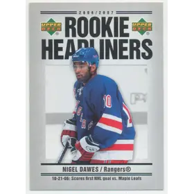 2006-07 UPPER DECK - NIGEL DAWES #RH11 ROOKIE HEADLINERS