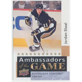 2009-10 UPPER DECK - JORDAN STAAL #AG59 AMBASSADORS OF THE GAME