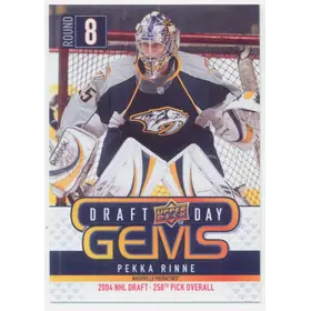2009-10 UPPER DECK - PEKKA RINNE #GEM13 DRAFT DAY GEMS