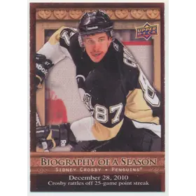 2010-11 UPPER DECK BIOGRAPHY OF A SEASON - SIDNEY CROSBY #BOS18⚠️