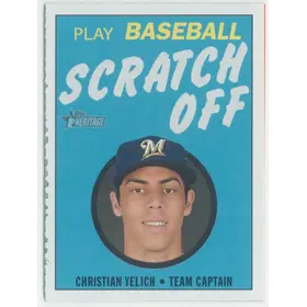 2020 Topps Heritage - Christian Yelich #6 1971 Scratch Off