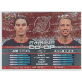 2024-25 UPPER DECK - JACK HUGHES/JESPER BRATT #CGO-19 GAMING CO-OP SPECKLE