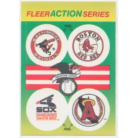 1990 Fleer - Baltimore Orioles/Boston Red Sox/Chicago White Sox/California Angels #BBCC Team Stickers Inserts