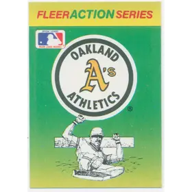1990 Fleer - Oakland Athletics #OAAT Team Stickers Inserts