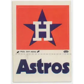 1980 Fleer - Houston Astros #1942 Laughlin World Series Team Logo Sticker Backs
