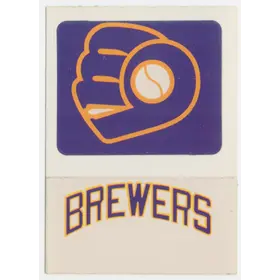 1980 Fleer - Milwaukee Brewers Laughlin World Series Team Logo Sticker Backs