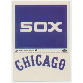 1980 Fleer - Chicago White Sox Laughlin World Series Team Logo Sticker Backs