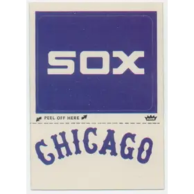 1980 Fleer - Chicago White Sox Laughlin World Series Team Logo Sticker Backs