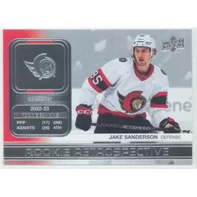 2023-24 UPPER DECK - JAKE SANDERSON #RR-12 ROOKIE RETROSPECTIVE